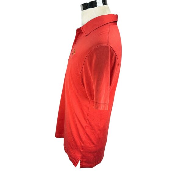 Travis Mathew Polo Shirt Men’s Medium Pinkish Red Baltusrol Golf Course Cotton - Picture 3 of 9